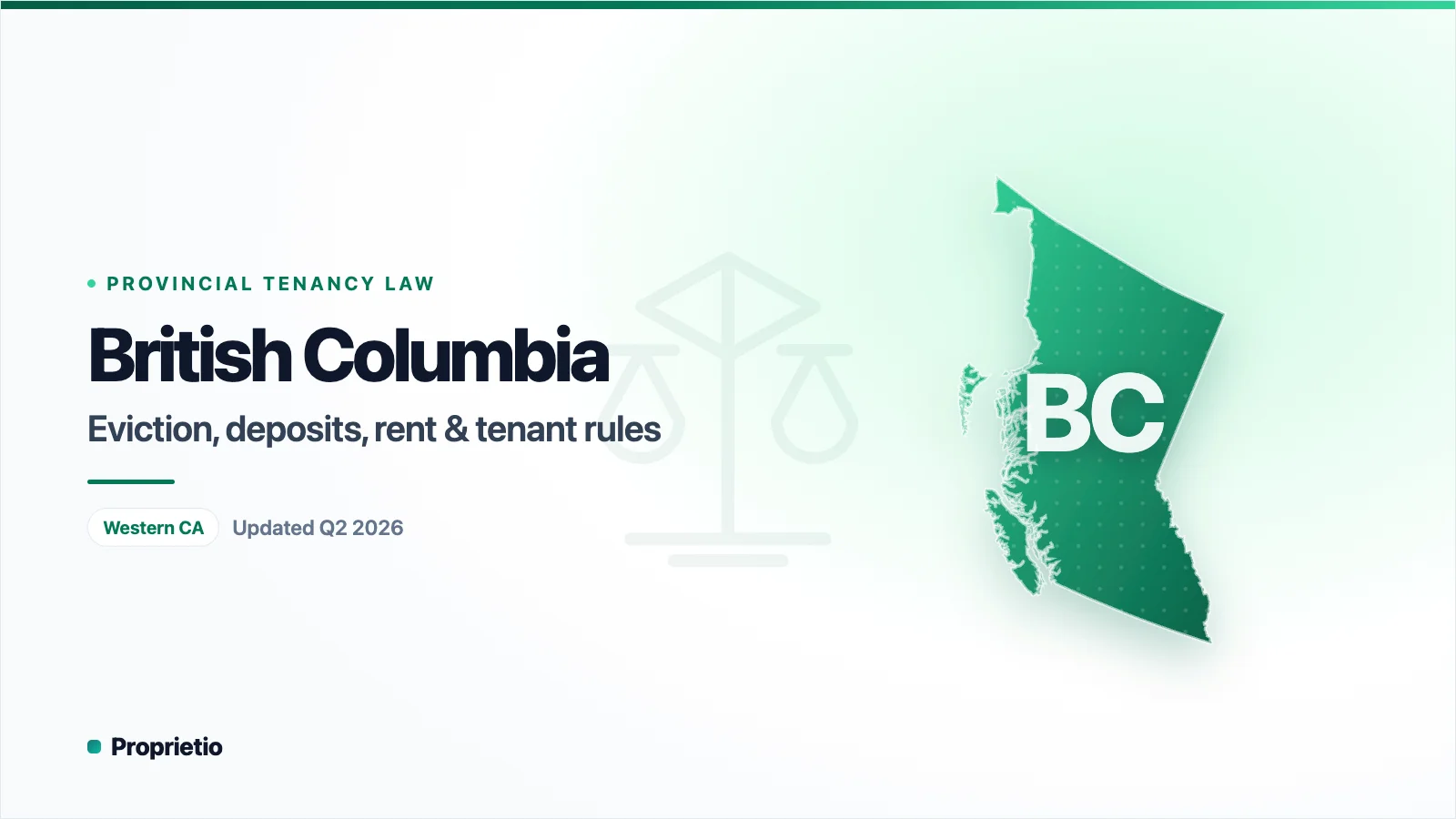 British Columbia property management laws — Eviction & termination