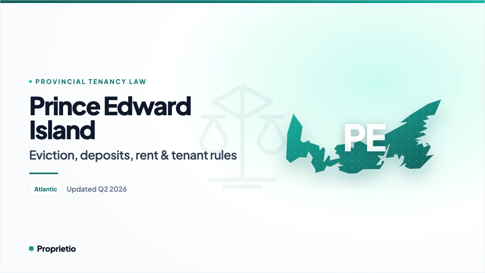 Prince Edward Island property management laws — Eviction & termination